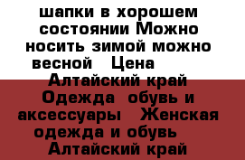 шапки в хорошем состоянии!Можно носить зимой,можно весной › Цена ­ 150 - Алтайский край Одежда, обувь и аксессуары » Женская одежда и обувь   . Алтайский край